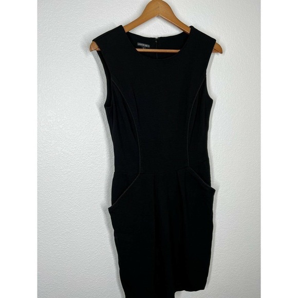 Lafayette 148 Black Sleeveless Sheath Dress - Picture 3 of 5